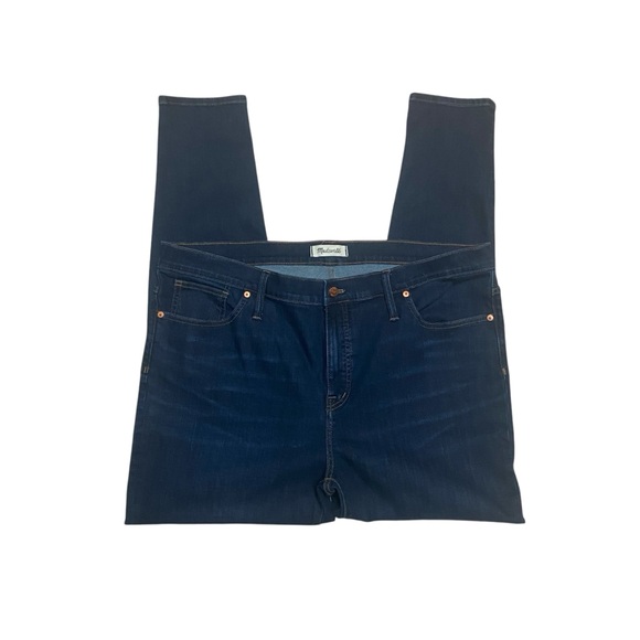 Madewell 9” High Rise Skinny Dark Wash Jeans Blue - Picture 2 of 15